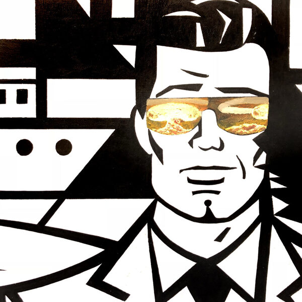 detail of Theseus, Minotaur and the virgins at the Riviera