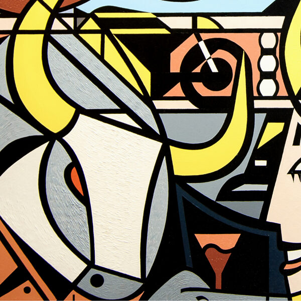 detail of Minotaur and at the Riviera II. (colorful)