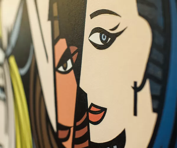 detail of Minotaur and at the Riviera II. (colorful)