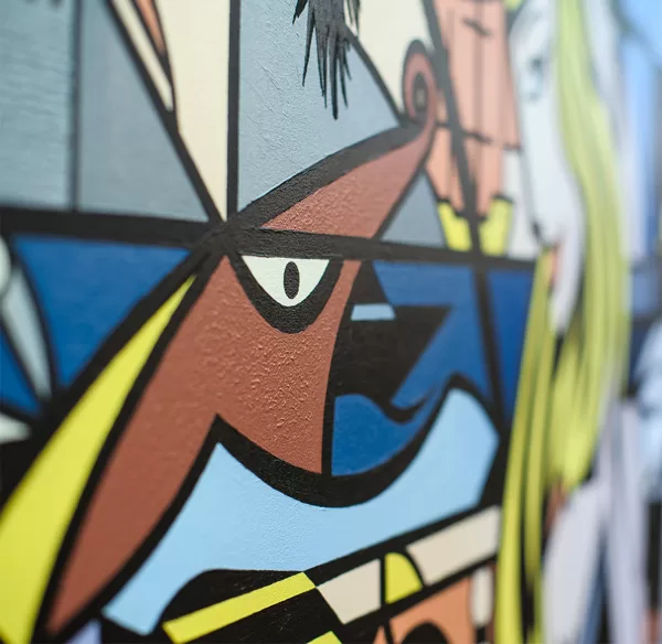 detail of Minotaur and at the Riviera II. (colorful)